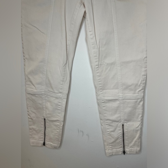 JOIE Jeans Emerson Cropped Pant White with Zipper Detail Size 29 - Picture 6 of 11